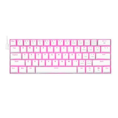 REDRAGON DRAGONBORN Wired Mechanical Keyboard Red LED 67Key Design - White
